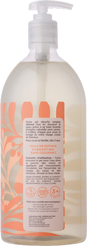 Miniature image article Gel Douche Surgras Abricot Bio, 1 L